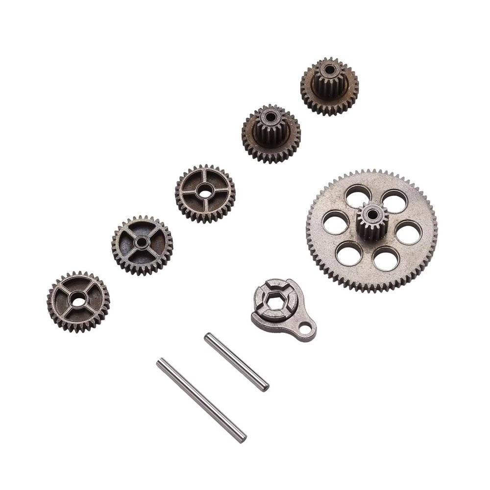 MYHWDRNU RC Car Parts Compatible with FMS for FCX24 1/24 RC Car Upgrade Modification Parts Accessories 8pcs Gear Steel Hardened Rc Gear Kit