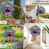 1 Pack Yorkie Dog Wind Spinners 10 Inch Stained Glass Dog Farmhouse Flowers Shape Design 3D Spinner Art Decorations for Yard Garden Balcony Dog Mom Dad Gift for Christmas view 2