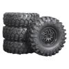 4pcs Rubber Tires & for SCX10 90046 Model Buggy Black view 1