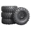 4pcs Rubber Tires & for SCX10 90046 Model Buggy Black view 2
