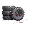 4pcs Rubber Tires & for SCX10 90046 Model Buggy Black view 4