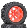 125mm Rubber Tires 12mm Hex for 94108 94188 Car (4-Pack) Red view 3