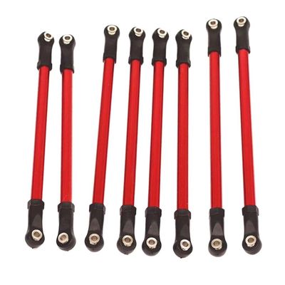 8 Car Front Rear Rods for SCX10 90046 90047, Red