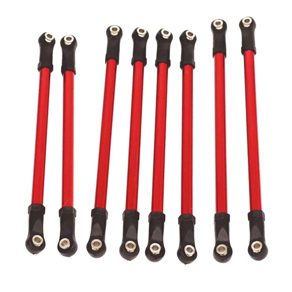8 Car Front Rear Rods for SCX10 90046 90047, Red