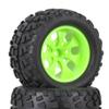 4Pack 125mm Rubber Tires 12mm Hex for 94108 94188 Car Green view 3