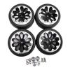 1/10 Scale Crawler Wheel Rim & Tires - 4, Black view 2