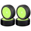 4Pcs Tires Set for Off-Road Car, Green, 17mm Hub view 3