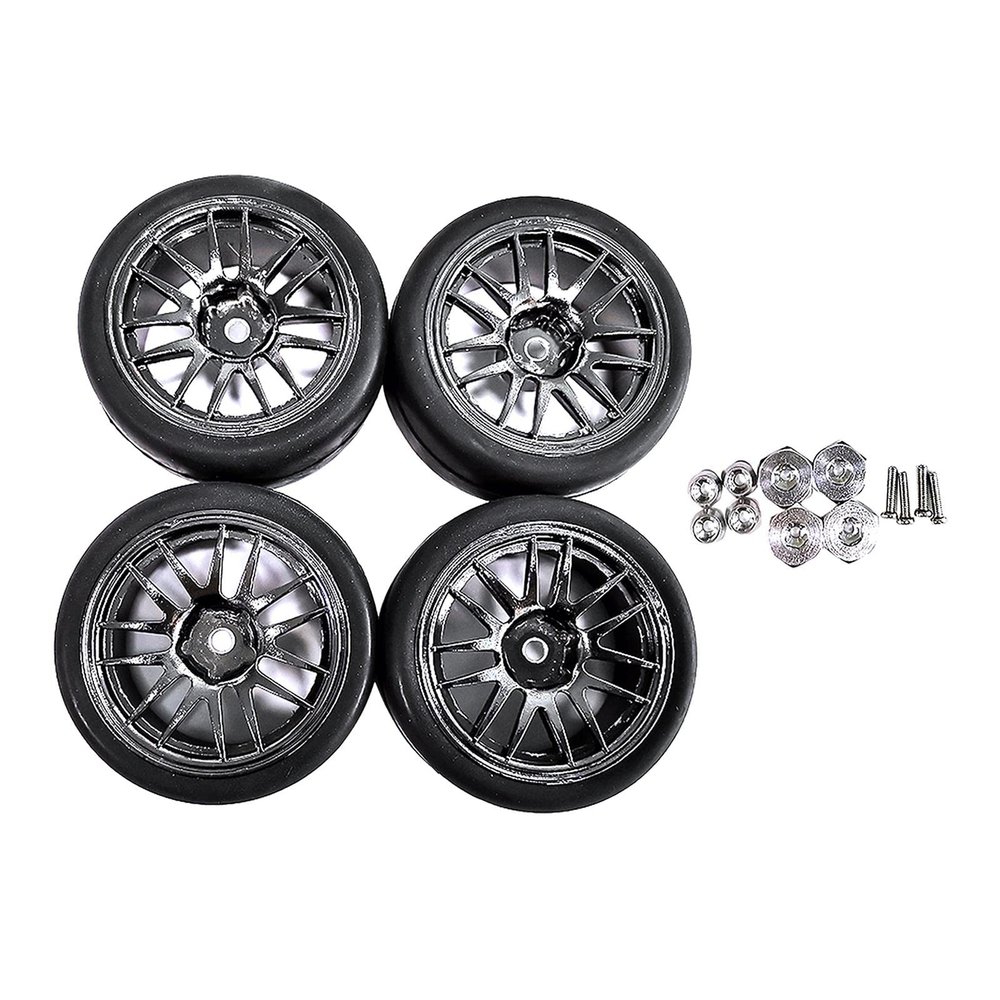 1/10 Scale Wheel & Tires - 4 Rubber Replacement