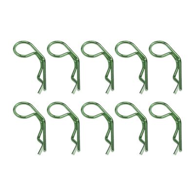 10pcs Clips R- for 1/8 1/10 1/12 Racing Vehicle, Green