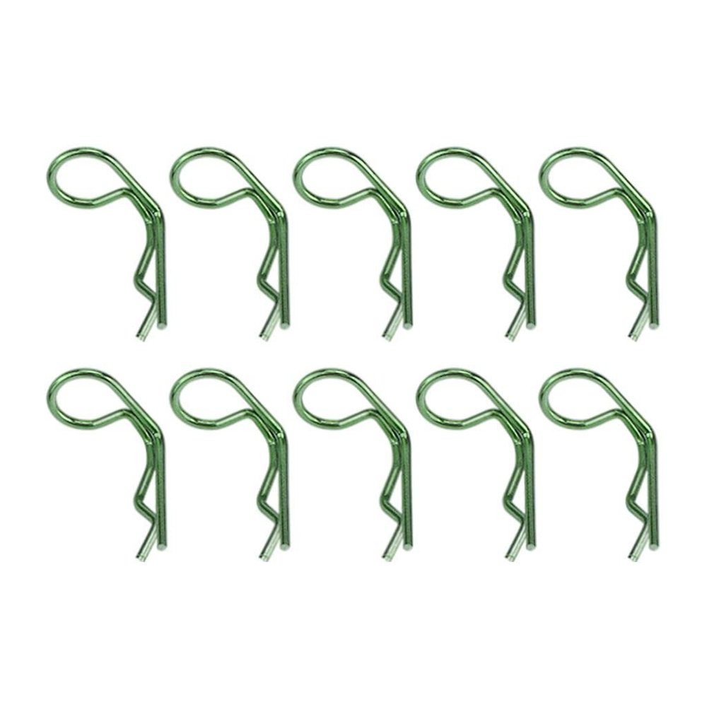 10pcs Clips R- for 1/8 1/10 1/12 Racing Vehicle, Green