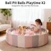 Heopeis Ball Pit Balls Pack of 200 - Round Set BPA Free Phthalate Free Non-Toxic Crush Proof Play Balls Soft Plastic Balls for Toddlers Baby Kids Birthday Pool Tent Party view 3