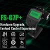 Flysky FS-G7P+ Transmitter, 2.4GHz 10CH New Upgrades FS-G7P Transmitter with FS-R11P Receiver Combo, Upgraded Memory, Foam Wheel, Lightweight, Wide-View UI, Type-C & 300m+ Range view 2