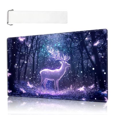 VACGBJPG for MTG Playmat Size 17.32x13.78in with Storage Bags Portable for TCG and Board Game Mat for Cards Rubber Base Slip-Resistant Mousepad Desk Mat,Purple Skull and The Wizard