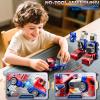MSKOLER Robot Toys for Kids 3-5 Magnet Transforming Robot 5-in-1 Educational Toys Easy DIY Assembling Vehicle Playsets for Boys and Girls (Red) view 3