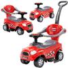 ChromeWheels 3 in 1 Ride on Push Car for Toddlers with Removable Handle/Guardrails/Pedal, Horn, Music, Under Seat Storage (Red) view 1