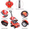 ChromeWheels 3 in 1 Ride on Push Car for Toddlers with Removable Handle/Guardrails/Pedal, Horn, Music, Under Seat Storage (Red) view 3