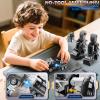 MSKOLER Robot Toys for Kids 3-5 Magnet Transforming Robot 5-in-1 Educational Toys Easy DIY Assembling Vehicle Playsets for Boys and Girls (Black) view 3