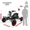 2000W Electric Go Kart for Adults & Kids  Off-Road Karting Machine, 12-25MPH, 6" Alloy Wheels, 10.4Ah (15+ Miles), 270LBS Capacity, Front LED, Charger Included  Black view 2