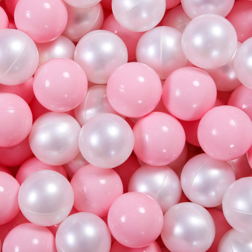 Heopeis Ball Pit Balls Pack of 200 - Round Set BPA Free Phthalate Free Non-Toxic Crush Proof Play Balls Soft Plastic Balls for Toddlers Baby Kids Birthday Pool Tent Party