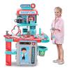 Doctor Kit for Kids 3-5, Toddler Play Set with Rolling Cart, Costume, and Stethoscope, Role Play Kids Doctors Set Educational Birthday Gift for Girls(Pink) view 1