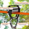 GIMPYN Zip Line Slackline Kit for Kids and Adults  65ft Ninja Course Zipline with Pulley, Tree Protectors, 2-in-1 Backyard Outdoor Warrior Training Set view 2