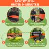 GIMPYN Zip Line Slackline Kit for Kids and Adults  65ft Ninja Course Zipline with Pulley, Tree Protectors, 2-in-1 Backyard Outdoor Warrior Training Set view 3