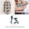 Muishi Black French Bulldog and Tulips Newborn Swaddle Blankets Hat Sets Soft Baby Receiving Blanket Swaddle Sack for Baby Shower Infant Boy Girl Gift view 4