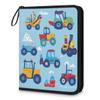 Kuquteed Cartoon Truck Trading Card Binder 9 Pocket 900 Cards Holder Collector Album with 50 Removable Sleeves Gifts for Boys Girls Excavator Cars Sports Game Cards view 1