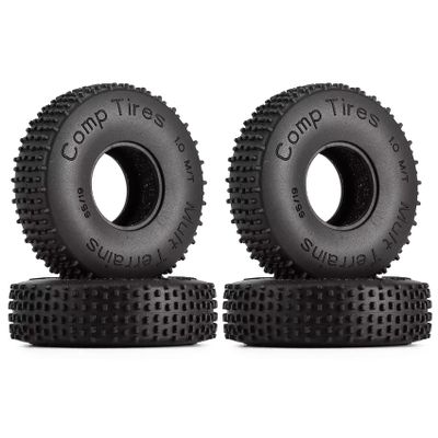 WONFAST 4PCS 1.0" Rubber Tyre Comp Pins Multi Terrain Wheel Tires 65 * 19mm for 1/18 1/24 RC Rock Crawler Car for Axial SCX24 AX24 TRX4M FCX24 Rock Buggy Upgrade Parts