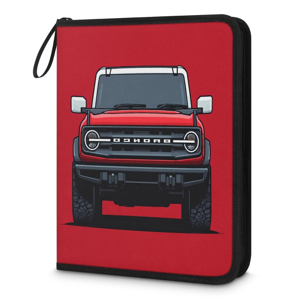 Kuquteed Red Truck Trading Card Binder 9 Pocket 900 Cards Holder Collector Album with 50 Removable Sleeves Gifts for Boys Girls Cars Sports Game Cards