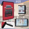 Kuquteed Red Truck Trading Card Binder 9 Pocket 900 Cards Holder Collector Album with 50 Removable Sleeves Gifts for Boys Girls Cars Sports Game Cards view 2