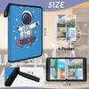 Kuquteed Cartoon Astronaut Trading Card Binder 4 Pocket 400 Cards Holder Collector Album with 50 Removable Sleeves Gifts for Boys Girls Skateboar Stars Sports Game Cards view 2