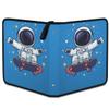 Kuquteed Cartoon Astronaut Trading Card Binder 4 Pocket 400 Cards Holder Collector Album with 50 Removable Sleeves Gifts for Boys Girls Skateboar Stars Sports Game Cards view 3