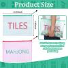 SilTriangle 2 Pack 13.6 x 9.7 Inch Empty Mahjong Tile Bag American PVC Clear Mahjong Case Size 166 Waterproof Zippered Storage Tile Holder Rack Bag for Game Lover Gift Travel, Case Only view 2