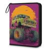 Kuquteed Monster Truck Trading Card Binder 9 Pocket 900 Cards Holder Collector Album with 50 Removable Sleeves Toys Gifts for Boys Girls Purple Sports Game Cards view 1