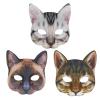 Alodidae 3 PCS Realistic Cat Mask Animal Head Masks Halloween Christmas Novelty Costume Party Accessory (Color 2) view 1