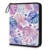 Kuquteed Watercolor Palm Leaf Trading Card Binder 4 Pocket 400 Cards Holder Collector Album with 50 Removable Sleeves Gifts for Boys Girls Tropical Sports Game Cards view 1