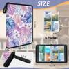 Kuquteed Watercolor Palm Leaf Trading Card Binder 4 Pocket 400 Cards Holder Collector Album with 50 Removable Sleeves Gifts for Boys Girls Tropical Sports Game Cards view 2