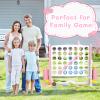 KORIMEFA Giant 4-in-a-Row Game - Jumbo 4 to Score Family Yard Game Set for Kids Adults, Height Adjustable with Golf Accessory, Pink with Bag view 4