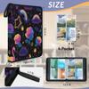 Kuquteed Cartoon Rose Trading Card Binder 4 Pocket 400 Cards Holder Collector Album with 50 Removable Sleeves Gifts for Boys Girls Neon Stars Rainbow Sports Game Cards view 2
