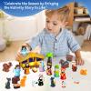 25 Pcs Nativity Set for Kids with Light, Christmas Nativity Toys Kids Nativity Play Set Include Baby Jesus, Mary, Joseph, Manger, Small Nativitys Scene for Toddlers Children Christian Religious Gifts view 2