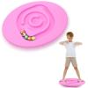 Seenelling Kids Maze Balance Board Plastic Wobble Rocker Balance Board with Mini Balls Load 170lb for Balancing Exercise Equipment Game Boys Girls Physical Therapy 18.5 x 14.57 Inch(Pink,Round) view 1