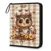 Kuquteed Cute Owl Trading Card Binder 4 Pocket 400 Cards Holder Collector Album with 50 Removable Sleeves Gifts for Boys Girls Birds Butterfly Sports Game Cards view 1