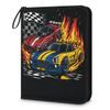 Kuquteed Flame Race Trading Card Binder 9 Pocket 900 Cards Holder Collector Album with 50 Removable Sleeves Gifts for Boys Girls Racing Cars Sports Game Cards view 1