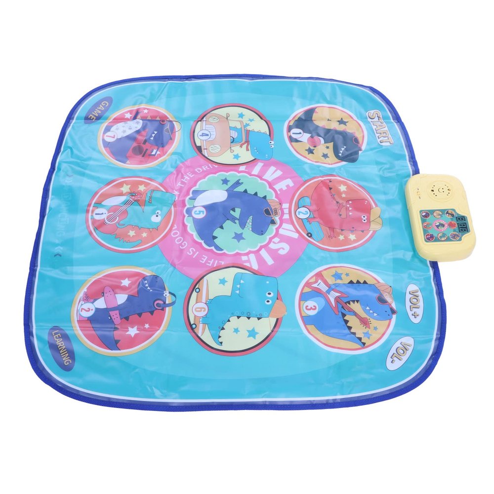 shenruifa Dance Mat Foldable Music Challenge Levels Dinosaur Electronic Dance Pad