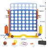 KORIMEFA Giant 4-in-a-Row Game - Jumbo 4 to Score Family Yard Game Set for Kids Adults, Height Adjustable with Golf Accessory, Orange with Bag view 2