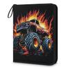 Kuquteed Monster Truck Trading Card Binder 9 Pocket 900 Cards Holder Collector Album with 50 Removable Sleeves Toys Gifts for Boys Girls Flame Sports Game Cards view 1