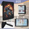 Kuquteed Monster Truck Trading Card Binder 9 Pocket 900 Cards Holder Collector Album with 50 Removable Sleeves Toys Gifts for Boys Girls Flame Sports Game Cards view 2