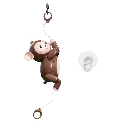 JCRBILW Monkey Climbing Rope Toy Educational Interactive Motor Skills for Ages 2+ Kids Children, Brown