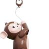 JCRBILW Monkey Climbing Rope Toy Educational Interactive Motor Skills for Ages 2+ Kids Children, Brown view 4